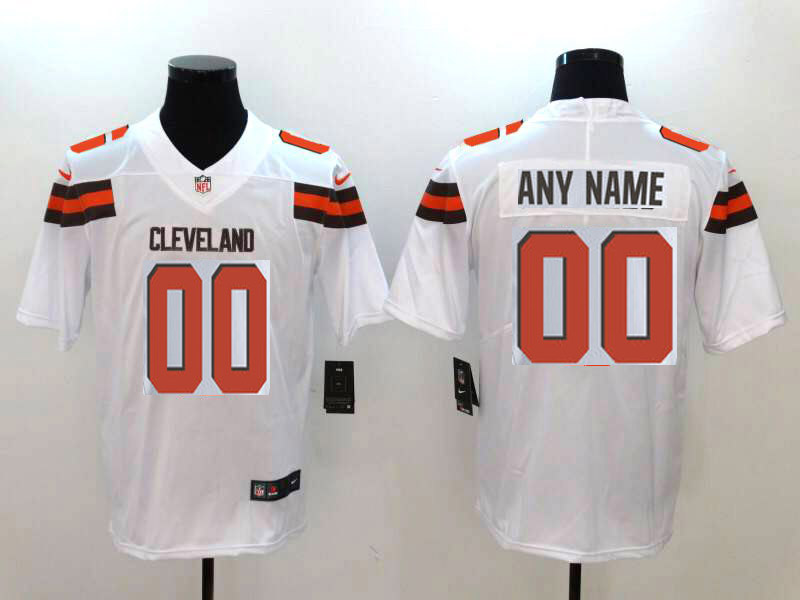 Men Cleveland Browns Custom White Nike Vapor Untouchable Limited NFL Jerseys